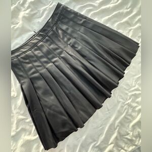 Topshop Black Pleated Skirt